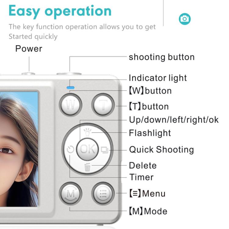 Anytek S7 4K HD Digital Camera Self-Timer Travel Camera Student Kids Card Camera Anytek S7 4K HD Digital Camera Self-Timer Travel Camera Student Kids Card Camera